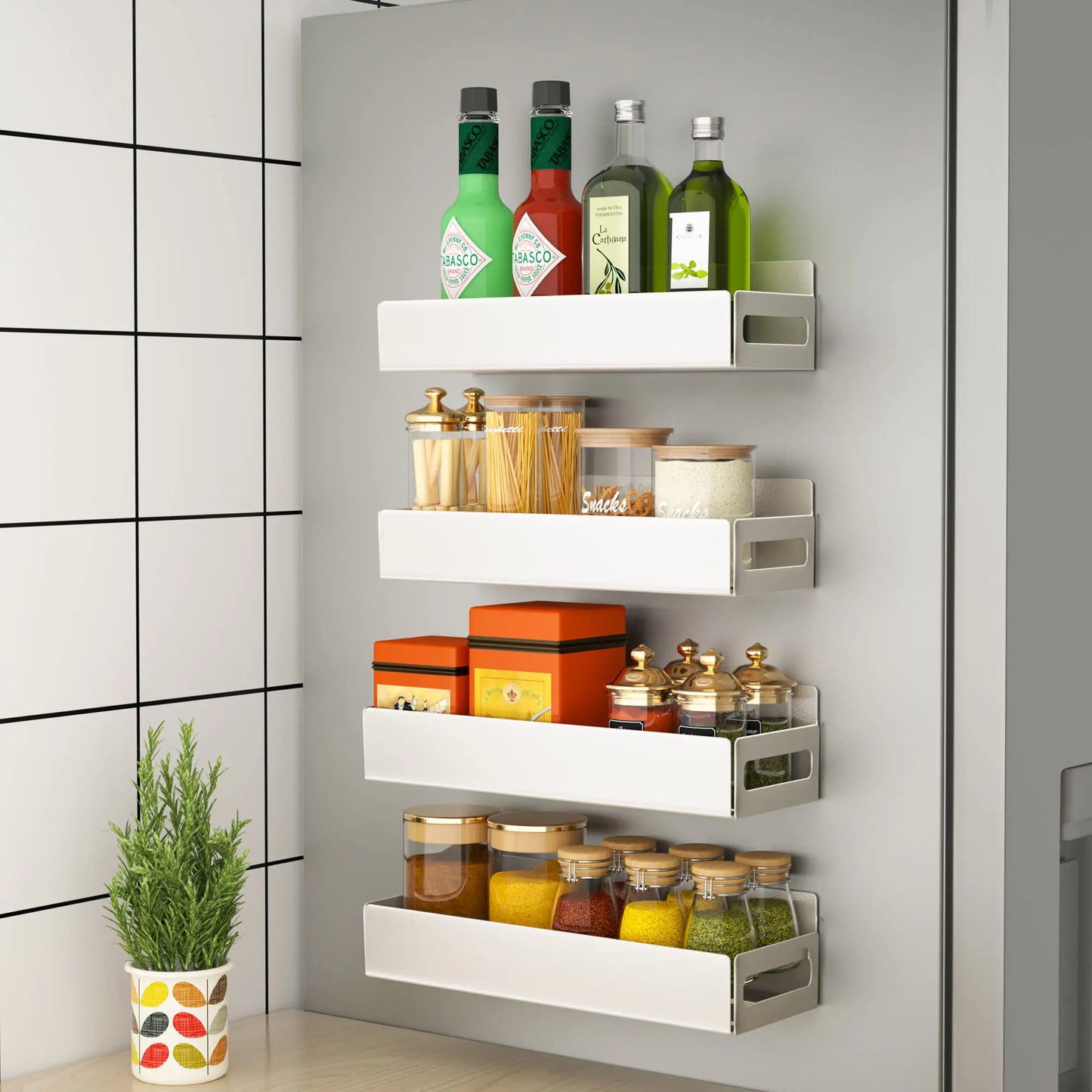 BIETCR Magnetic Spice Rack Organizer