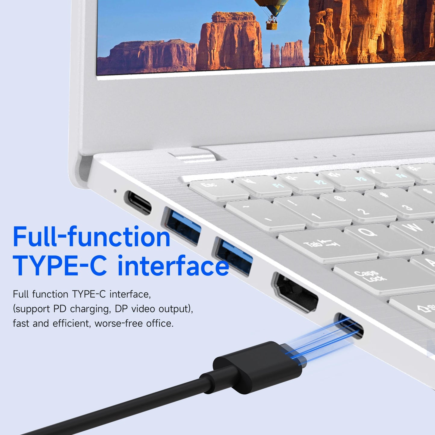 14" Laptop Computer DDR5 12GB RAM 256GB SSD Intel N150 FHD IPS Display Fingerprint Wi-Fi 6 Windows 11 Laptop Business