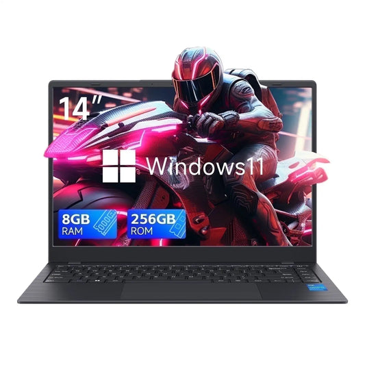 14" Laptop Computer 8GB RAM 256GB SSD Intel FHD IPS Display Fingerprint