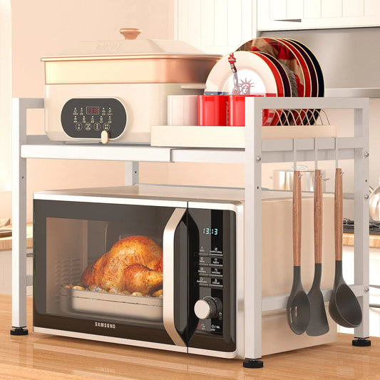 Extendable Microwave Oven Rack Adjustable Microwave